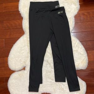 Two pairs Justice black leggings